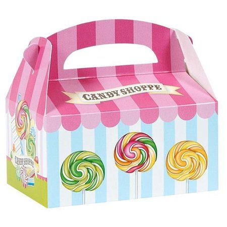 BIRTHDAY EXPRESS Birthday Express 228782 Candy Shoppe Empty Favor Boxes - Pack of 4 228782